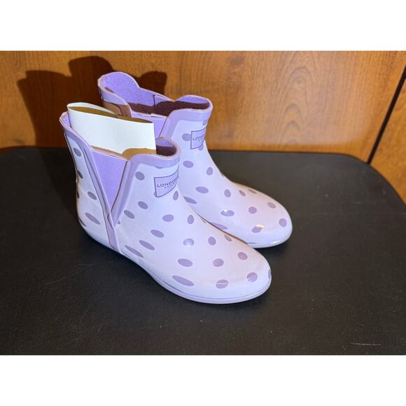 LONDON FOG Womens Piccadilly Rain Boot Lilac 7 M US - Picture 2 of 7